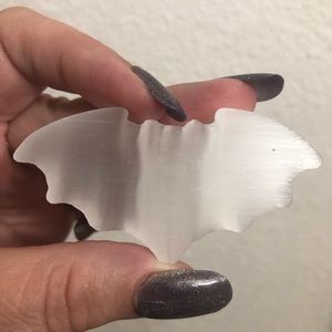 Selenite Carved Bat - Approx: 2.5”